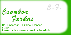 csombor farkas business card